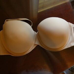 Beige Strapless Bra